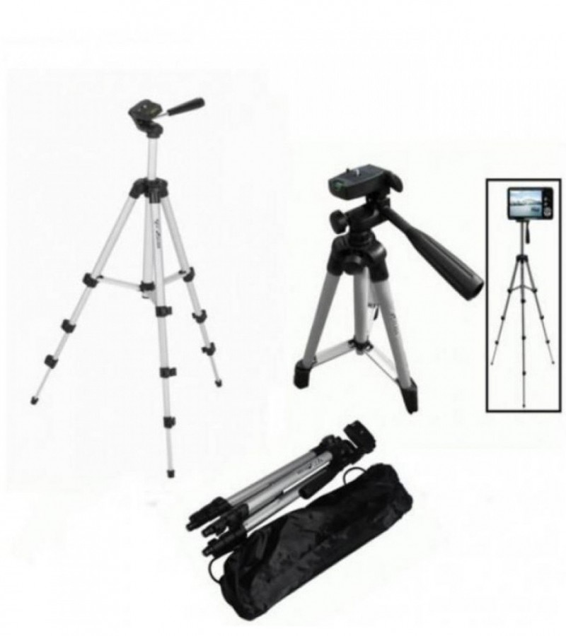 3110 Built In Level 3-Way Head & Aluminum Legs Tripod Stand