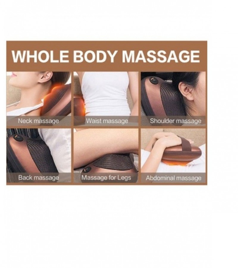 Back Massage Pillow with Heating Function - Electric Shiatsu Neck Massager Cushion Relax Neck / Back