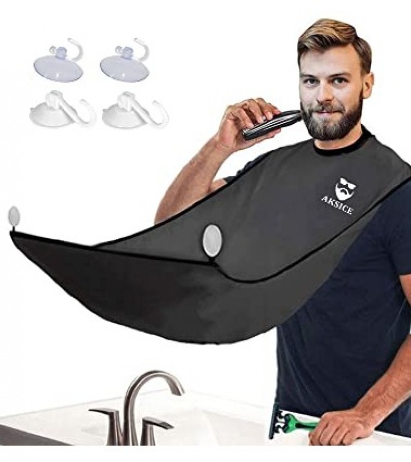 Beard Bib Black Shaving Grooming Apron