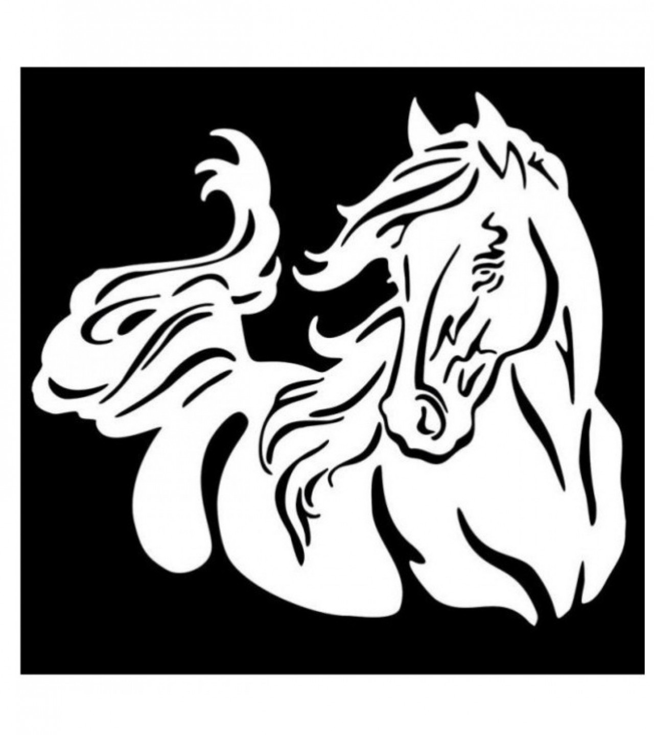 Beautiful Horse Pattern Car Body Stickers - White