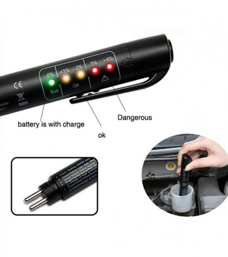 Brake Fluid Tester LED Car Vehicle Auto Automotive Testing Tool Brake Fluid Tester Pen