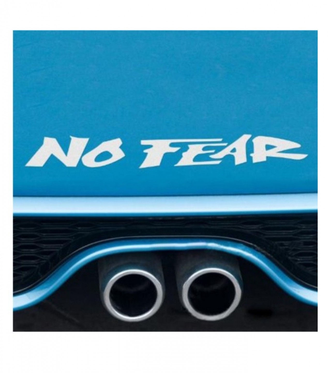 Cool Slogan NO FEAR Car Sticker White
