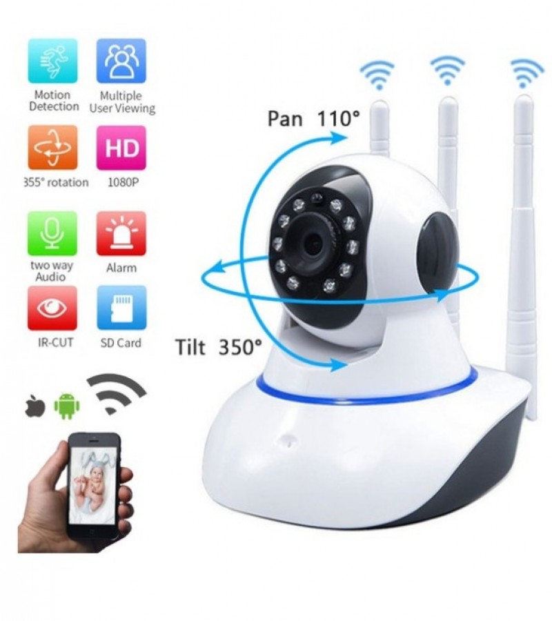 IP WIRELESS CAMERA 360 WITH 3 ANTENNA