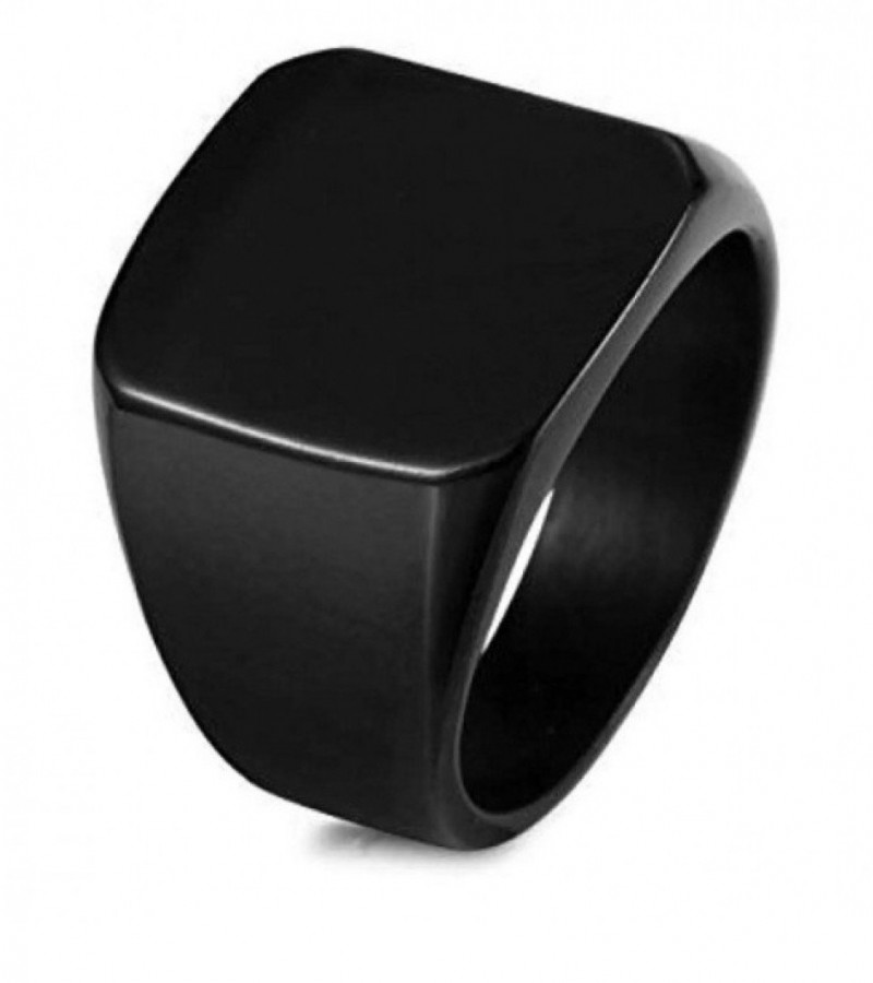 Luxury Original Titanium Long Lasting Steel Men Ring Black Plated Finger Ring for Men