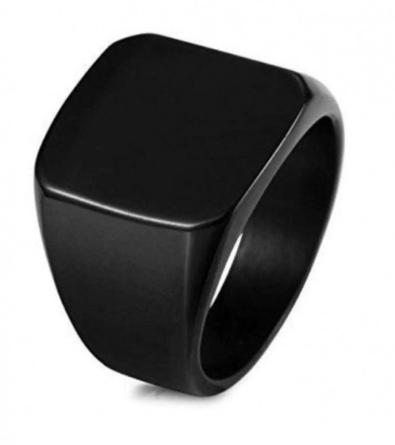 Luxury Original Titanium Long Lasting Steel Men Ring Black Plated Finger Ring for Men