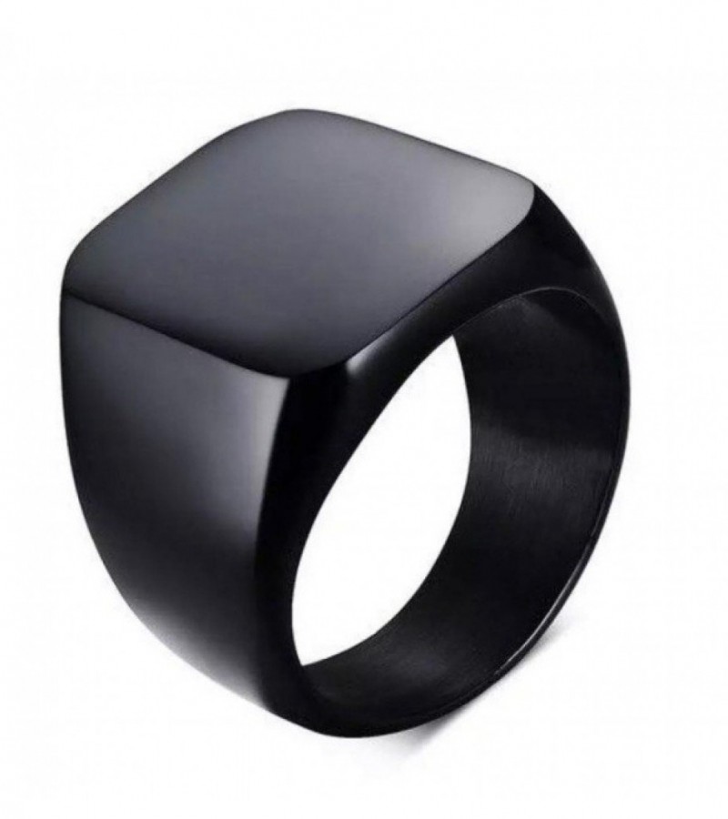 Luxury Original Titanium Long Lasting Steel Men Ring Black Plated Finger Ring for Men