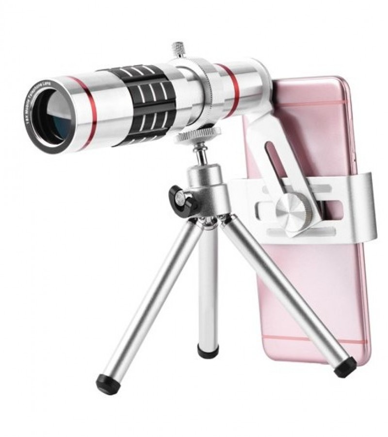 Mobile Phone Tripod with Phone Camera Kit 12x Optical Zoom Universal