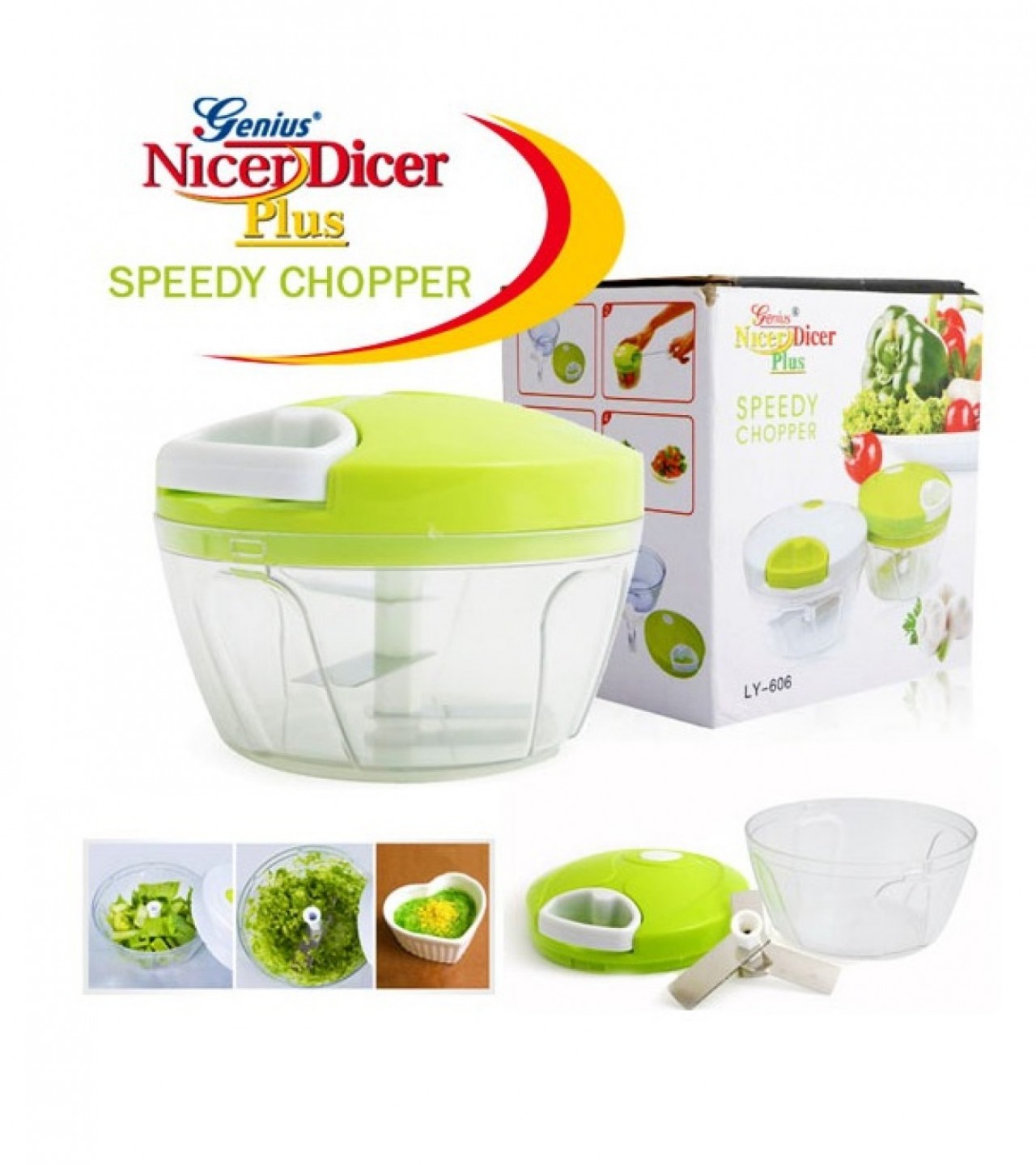 Nicer Dicer Plus Speed Chopper - 3 Sharp Stainless Steel Blades