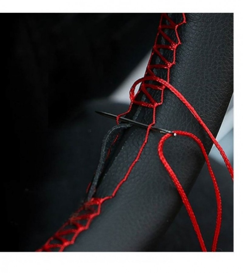 Orignal Leather The steering-wheel cover With Needle