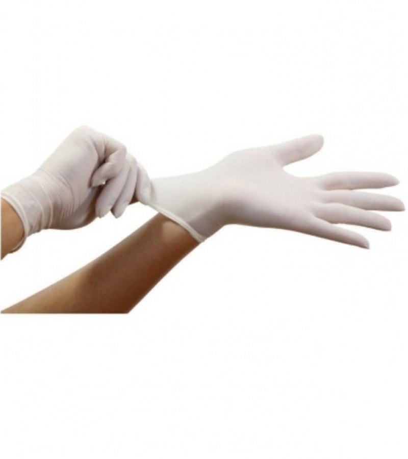 Pack of 100 Latex Medical Examination Gloves (Hypoallergenic & Smooth Surface)