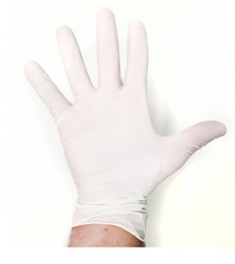 Pack of 100 Latex Medical Examination Gloves (Hypoallergenic & Smooth Surface)