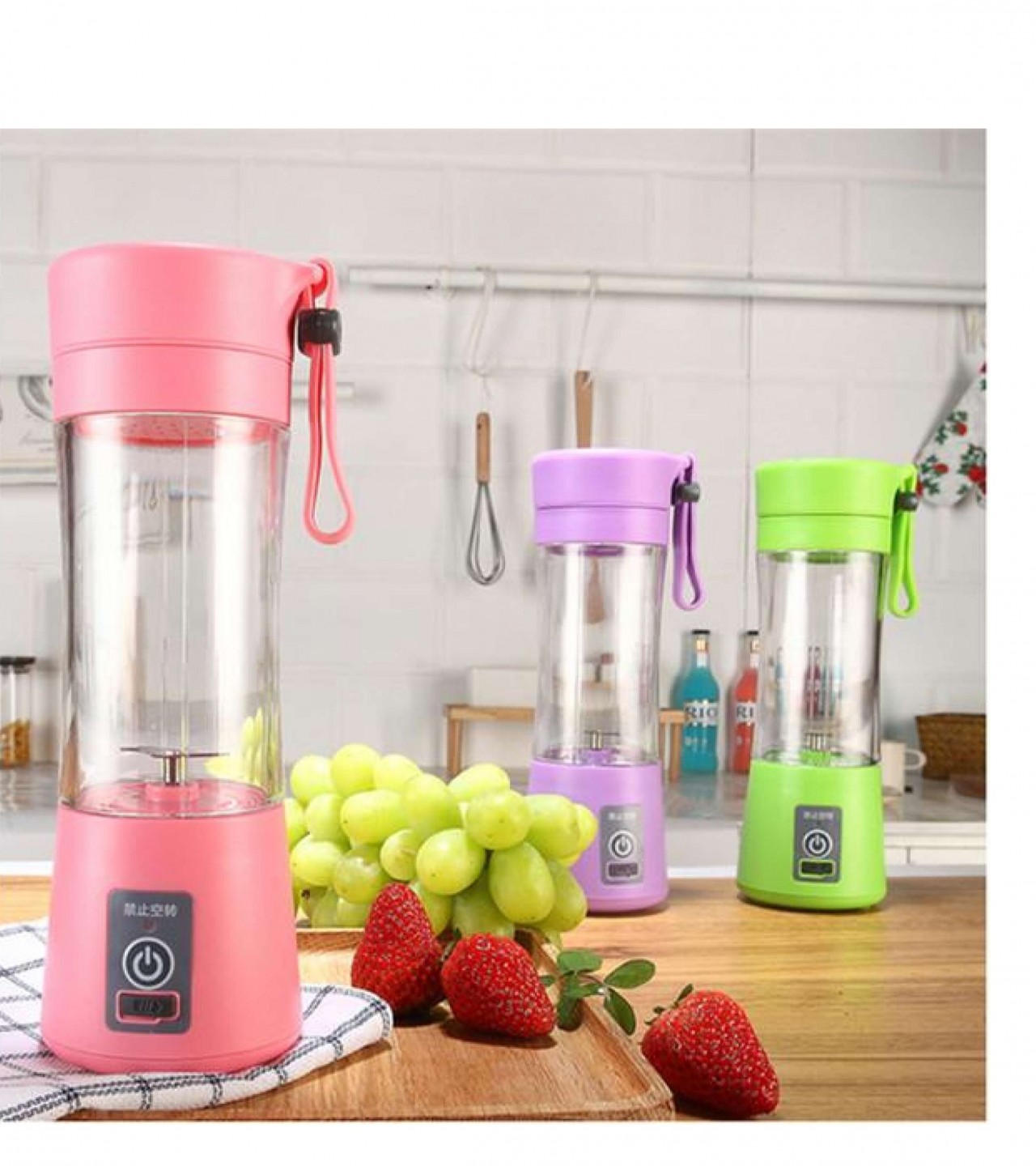 Personal Blender USB Juicer Cup Portable Juicer Blender 6 Blades Rechargeable Fruit Mixing Machine F