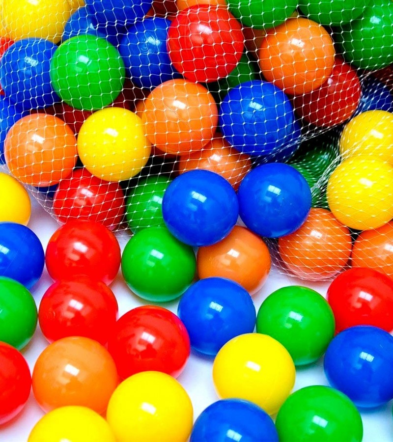 Plastic Balls for Kids Without Edges (Multicolor) - 50 Pcs