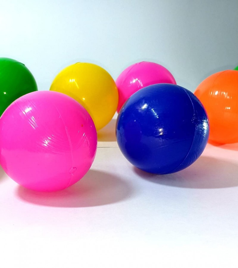 Plastic Balls for Kids Without Edges (Multicolor) - 50 Pcs