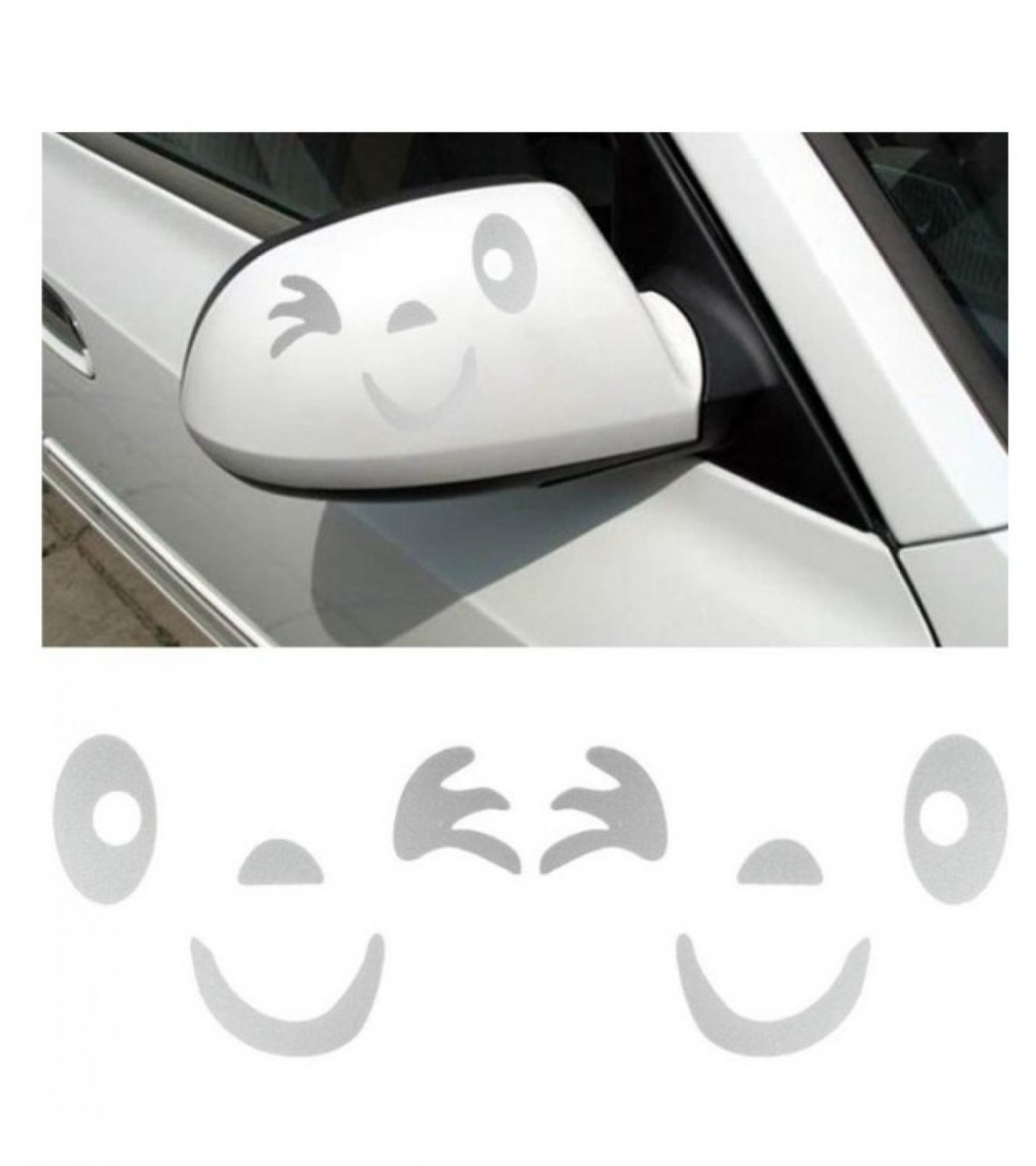 Smiling Blink Winks face car Styling Sticker