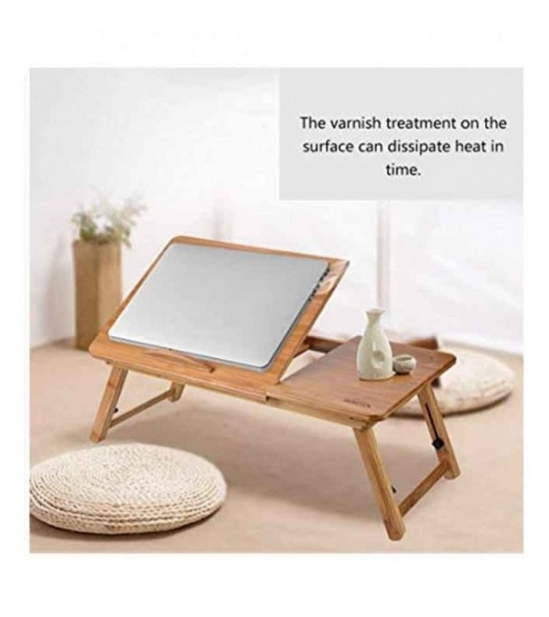 Suncool Portable Bamboo Laptop Wooden Table With Fan