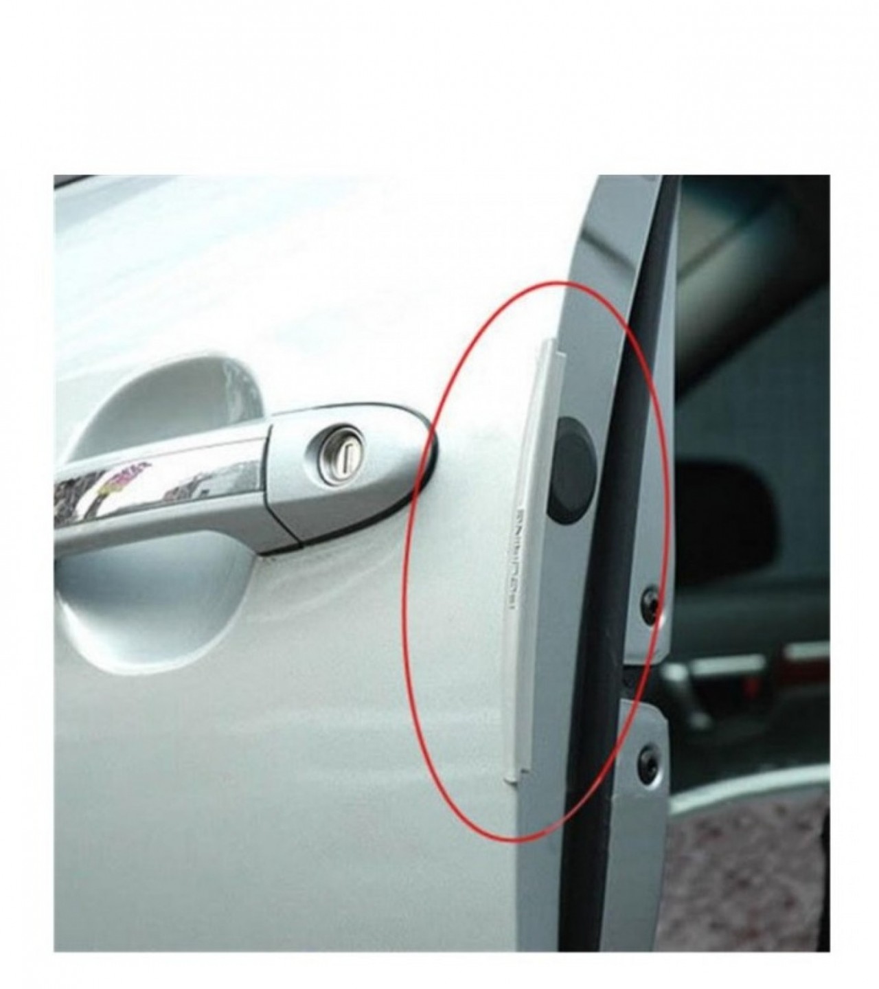 Universal Car Door Edge Guards Trim Molding Protection 8 PCS/Set White