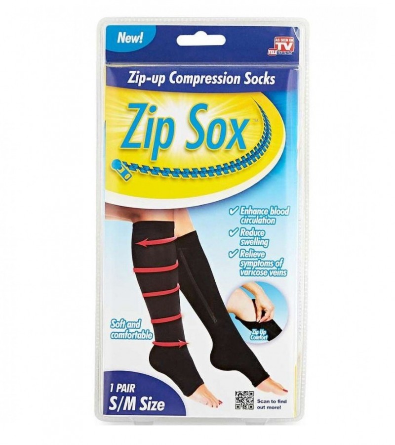 Zip-up Zipper Compression Socks Improve Blood Circulation Reduce Swelling